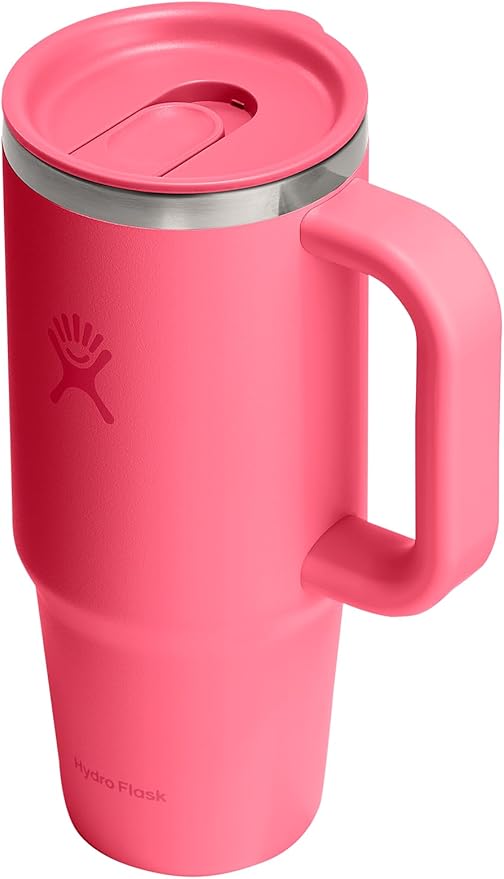 Hydro Flask Coffee Travel Tumbler Mug – Insulated Stainless Steel, Leak Resistant Hot & Iced Coffee Cup 24 Oz Popstar Pink