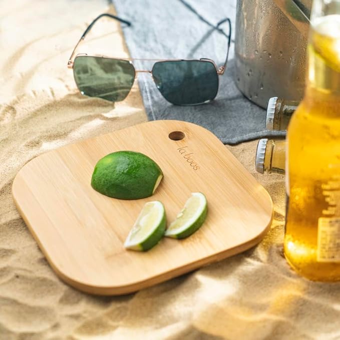 Home Mini Cutting Board Small Fruit Cutting Board Solid Bamboo Wood Board for Baby Infant dormitoryISet of 2