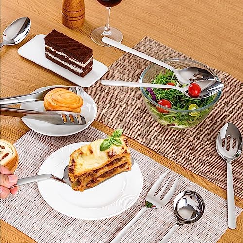 KINGSTONE 5 piece Large Hostess Serving Utensils Set,18/10 Stainless Steel