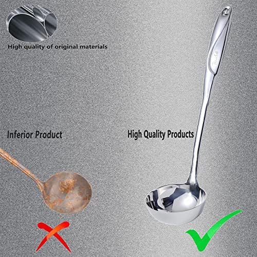 High Grade Soup Ladle, Cooking Ladle for Soup, Heat-proof Design of Hollow Handle, Gift for Family(4ouce/13.5 Inch)