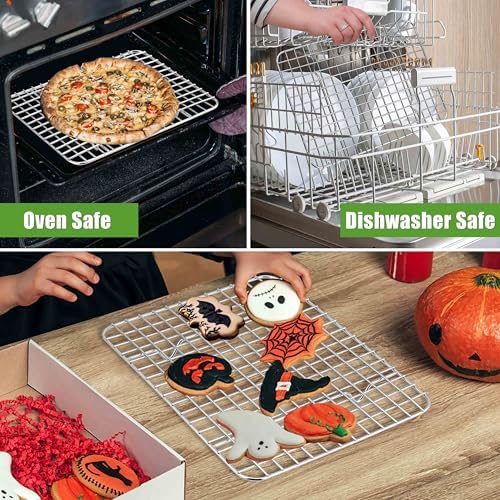 Homikit 8.7"x6.3" Stainless Steel Mini Cooling Rack Set Fit 9x7 Sheet Pan