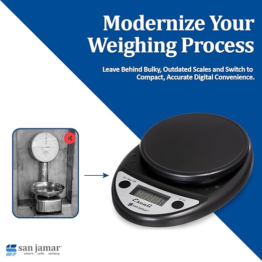 Escali Primo NSF Listed Digital Scale, 11 lb/5 kg, Black (SCDGP11BK)