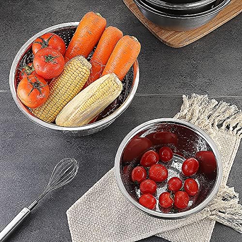 meleg otthon Stainless Steel Mixing Bowl, 11QT Salad Bowl, Metal Bowls, Stainless Steel Basin, Heavy Duty Deeper Edge Mirror Finish Dishwasher Safe Bowl (3XL)…