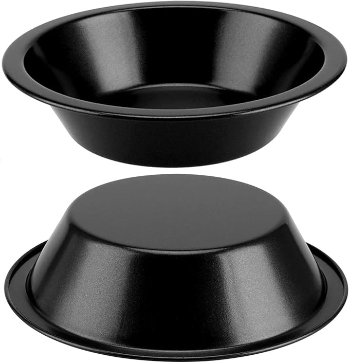 RHBLME 10 Pack Mini Pie Tins, Nonstick 4 Inch Small Pie Pans, Carbon Steel Individual Pie Tins for Baking Dessert, Fruit Pie and Beef Pie, Oven Safe & Dishwasher Safe