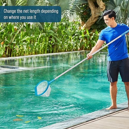 U.S. Pool Supply Spa, Hot Tub, Pool Leaf Skimmer Net, 17" & 48" Long