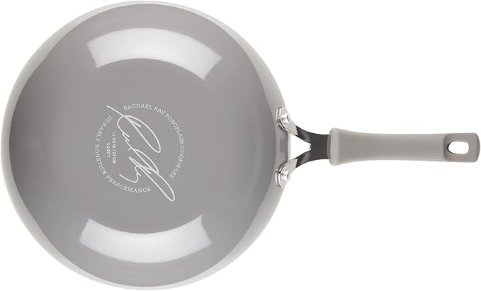 Rachael Ray Cook + Create Nonstick Stir Fry Pan/Wok, 10.5 Inch, Gray