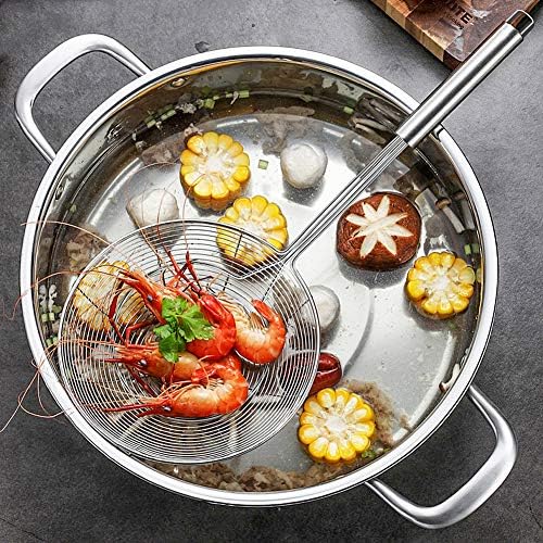 YFWOOD Spider Strainer Skimmer, Slotted Spoon for Cooking 6.3 Inch