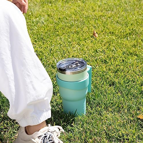 BJPKPK 10 oz Mini Tumbler with Lid, Straw & Handle, Insulated Steel Cup