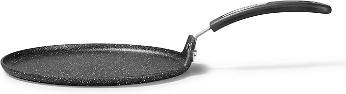 Starfrit The Rock 26cm (10") Non-Stick Multi Pan - Tawa - Durable Forged Aluminum - Oven Safe - PFOA Free - Easy to Clean - Black
