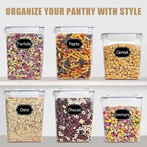 Wildone Flour Storage Containers 5.2L, 4 PCS Food Storage Containers, Gray