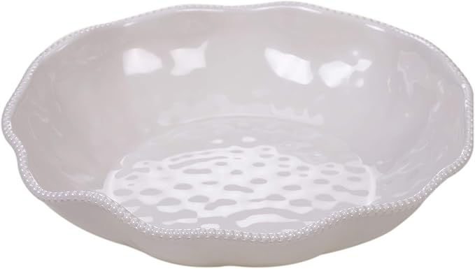 Perlette Cream Large Serving Bowl 13.75" x 2.75"