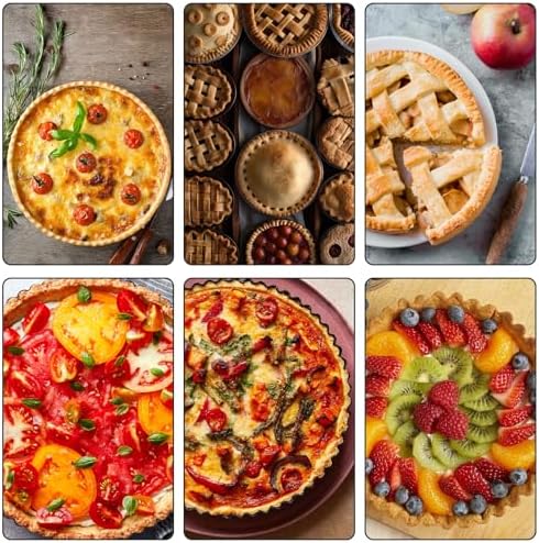 12 Pack Mini Pie Pans, 5 Inch Reusable Round Pie Tins Nonstick Small Pie Pans, Carbon Steel Round Pie Tins Small Metal Bakeware for Baking Pot Pies Cakes Quiches Tarts Desserts