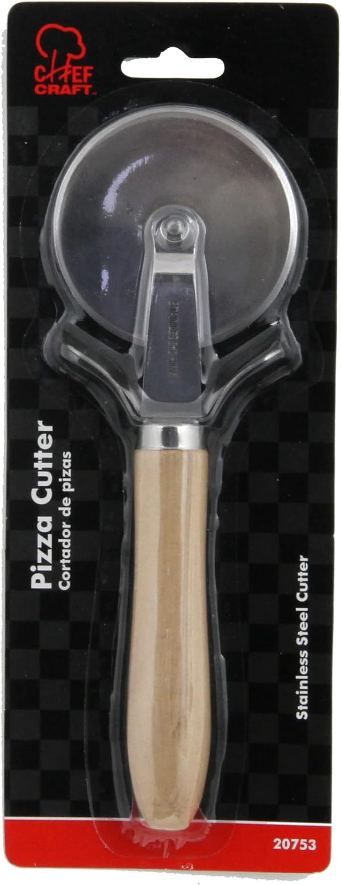 Chef Craft Select Stainless Steel, 7.75 inches in length 2.5 inch blade diameter, Wood Handle
