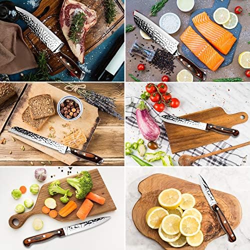 15 Pieces Kitchen Knife Set with Block and Sharpener