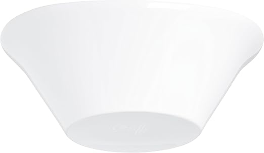 Carlisle FoodService Products Stadia Resuable Plastic Bowl for Home and Restaurant, Melamine, 32 Ounces, White, (Pack of 12)