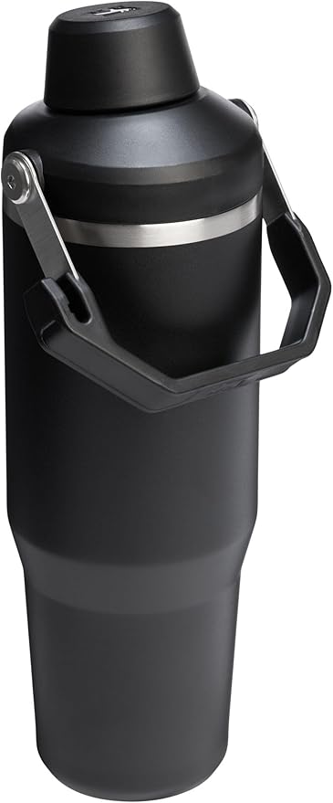 Stanley IceFlow 2.0 Fast Flow Tumbler with Handle 30 oz | Twist On Angled Spout Lid | Leakproof Water Bottle | Insulated Stainless Steel | BPA-Free | Black 2.0
