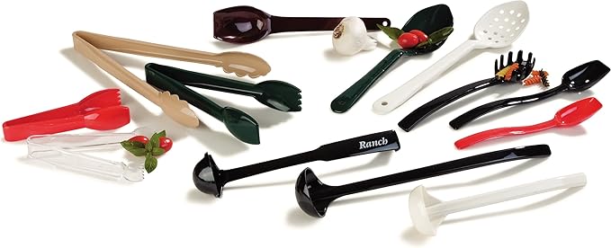 Carlisle FoodService Products 460906 Carly Salad Tong, 9" Salad Tong, Beige, 1 Pack