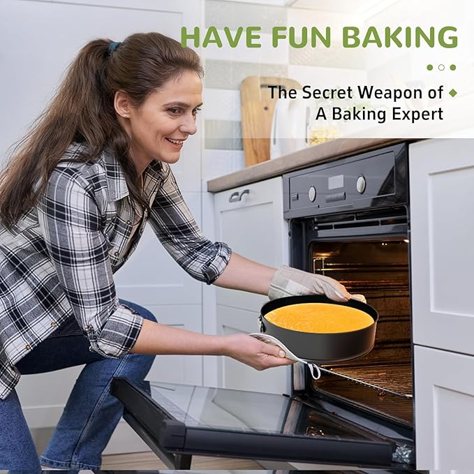 9 Inch Springform Pan with Removable Bottom, Non-stick Round Spring Form Cake Mold Cheesecake Pan For Baking