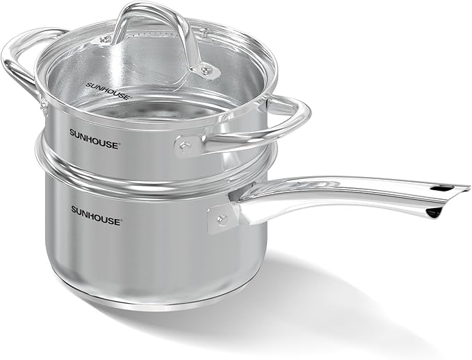 Sunhouse Stockpot (SAUCEPAN (With Steamer Insert), 2 Quart)