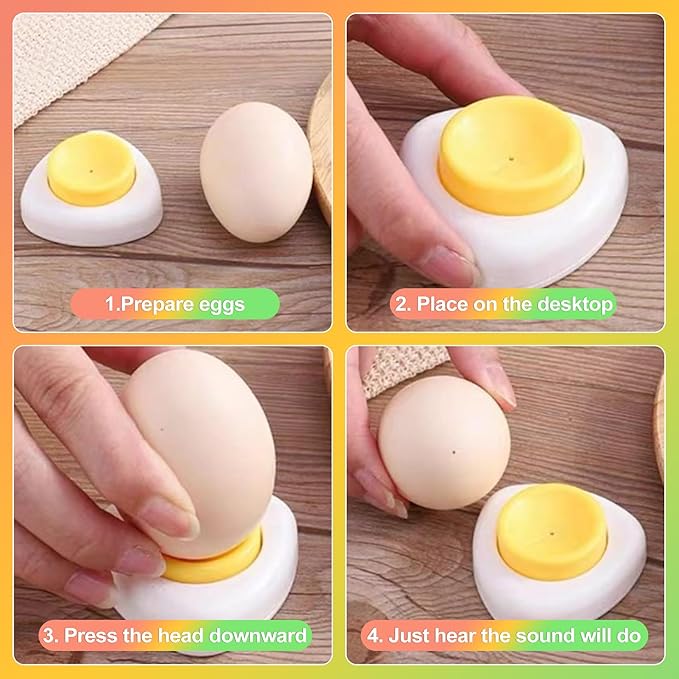 ZukoCert Stainless Steel Egg Piercer for Raw Eggs - Egg Hole Puncher with Safety Lock to Prevent Shell Cracking During Boiling, Makes Peeling Easy