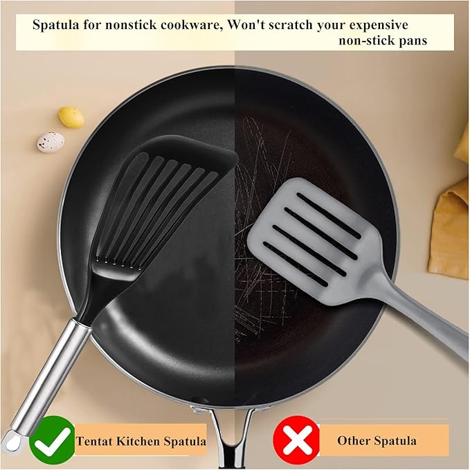 Tenta Kitchen Flexible Fish Turner Spatula, for Fish/Egg/Meat/Dumpling Frying