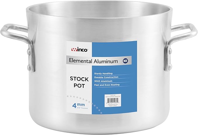 ALST-40 - Elemental 4mm Aluminum Stock Pot - 40 Quart