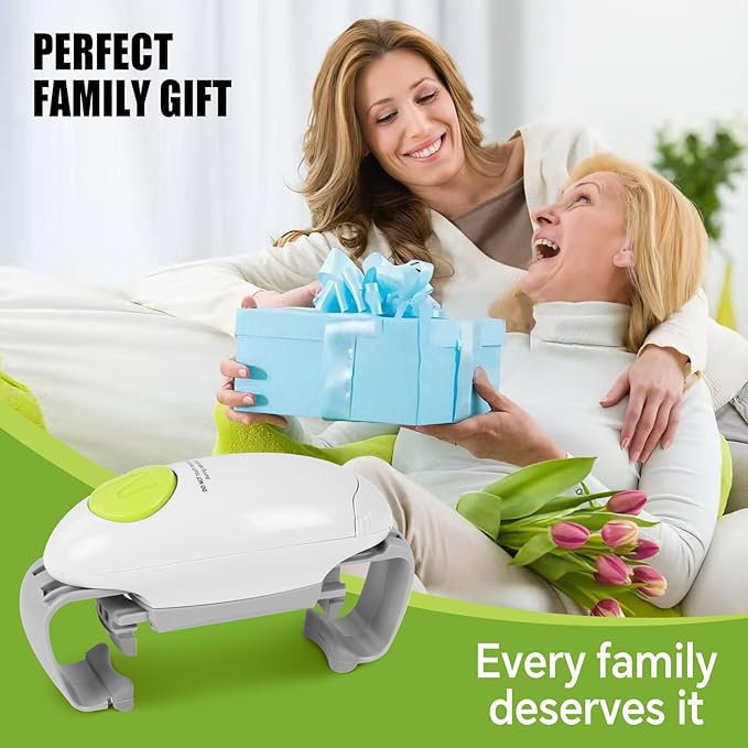 Automatic Jar Opener Suitable for The Elderly With Arthritis And People With Weak Hands, It Can Automatically Open Lids of Most Sizes With One Button, A Kitchen Gadget As A Gift