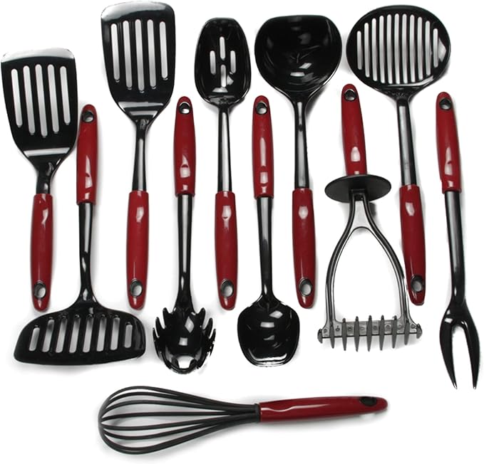 Chef Craft Select Nylon Jumbo Turner/Spatula, 12 inch, Red