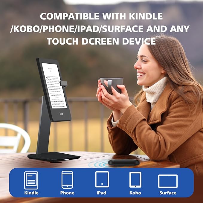 Page Turner for Kindle Remote Control Page Turner Clicker for Kindle Paperwhite Oasis Kobo eReaders Reading Novels Kindle Accessories eBook Accessories with Storage Sleeves