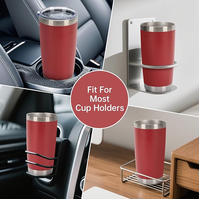 IEOVIEE 32 Pack, 20oz Stainless Steel Bulk Tumblers with Lids and Straws, Double Wall Insulated Travel Coffee Mug, Durable Powder Coated Tumbler Bulk Cup for Cold and Hot Drinks(Red)
