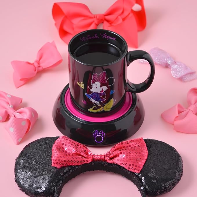 Disney DMG-18 Minnie Mouse Mug Warmer, Black/Pink