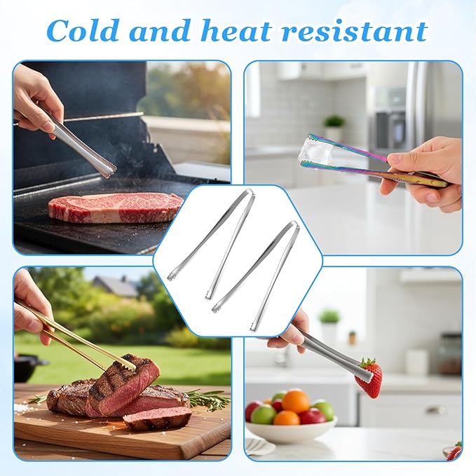 3PCS Egg Chalaza Removal Tool,Stainless Steel Tongs,Toothed Design Eggshell Fragment Membrane Remover Tong,Multipurpose Kitchen Tool for Cooking Food Cake Bakers Pastry Chefs,3 Colors