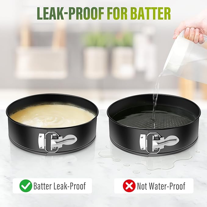 Vakoo Springform Pan - Nonstick, Leakproof Cheesecake Pan for Baking, Easy Release, No Parchment Paper Needed, 7 Inch