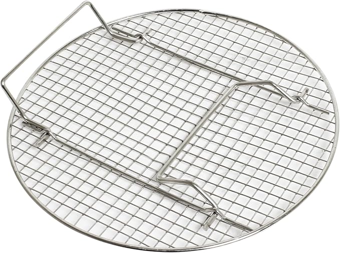 TrueCraftware- 14-3/4” Round Steamer Rack Cooling Rack Nickel Plated- Steamer Insert Steaming Rack Steam Tray Multi-functional Steamer Basket Cookware Veggie Fish Seafood Cooking