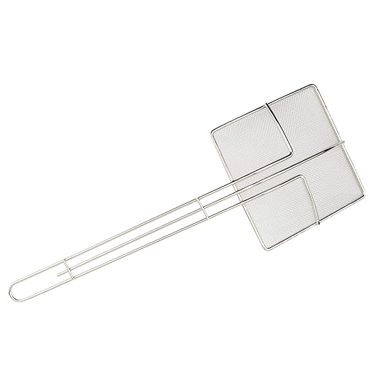 Winco Square Mesh Skimmer, 6.75-Inch, Medium, Nickel