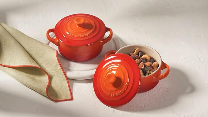 Le Creuset Stoneware Mini Round Cocotte, 24 oz., Cerise