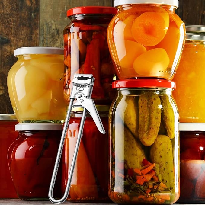 Jar Opener for Weak Hands - Removes Tight Jar Lid for Seniors with Arthritis - Adjustable Jar Opener - Multi Opener Set with Jar Opener Gripper Pad and Bottle Opener Keychain(2Pcs)