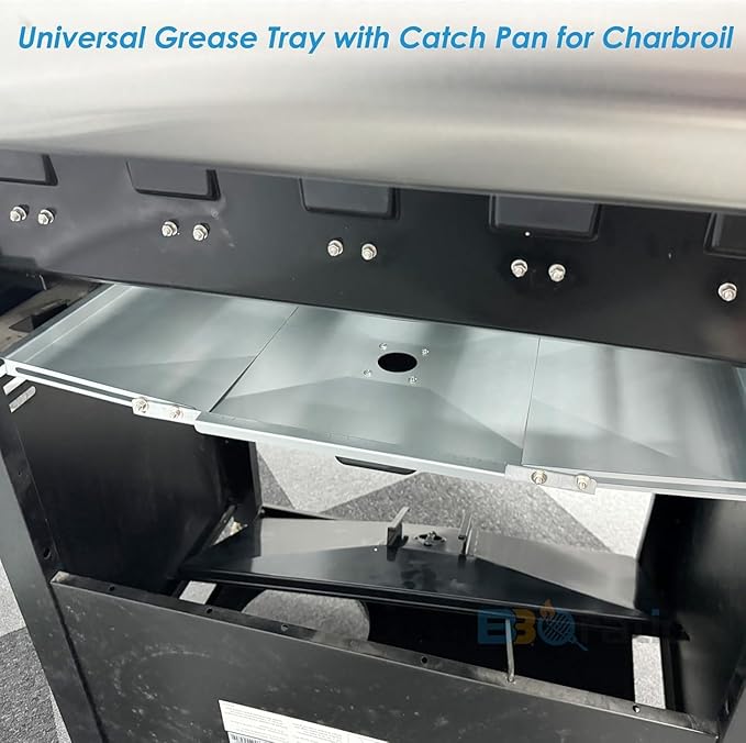 Grease Tray with Catch Pan for Charbroil Performance 463332718 463243519 463335517 463347017 463376018P2, Drip Pan for Charbroil Grease Tray Replacement