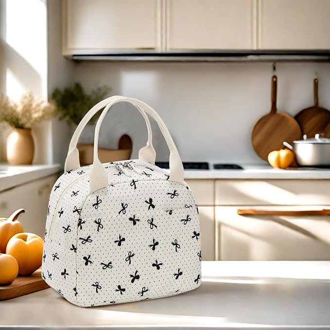 LEDAOU Lunch Box for Women Insulated Lunch Bag Corduroy Lunch Tote Bags Leakproof Cooler Lunch Case for Travel Work Picnic
