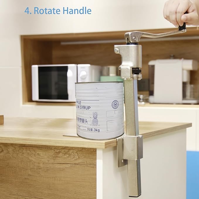 Commercial Can Opener Heavy Duty for Large Cans Industrial Can Openers for Big Can Manual Stainless Steel Table Can Openers Restaurant Can Opener #10 Cans Up To 11" Tall For Bars Hotel Kitchen