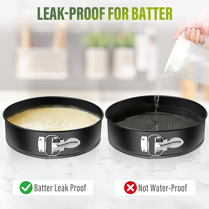 Vakoo Springform Pan - Nonstick, Leakproof Cheesecake Pan for Baking, Easy Release, No Parchment Paper Needed, 10 Inch