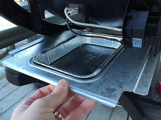 LS'BABQ Catch Pan and Drip Pans for Weber Spirit I II 200/300, Genesis II LX200/300 Series Grill,Aluminum Grease Cup/Tray Replacement Part for Weber 67047,83156,6415