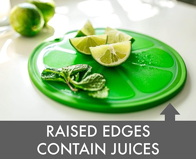 Dexas Citrus Slice Cutting Board/Serving Board 9 inches, Lime