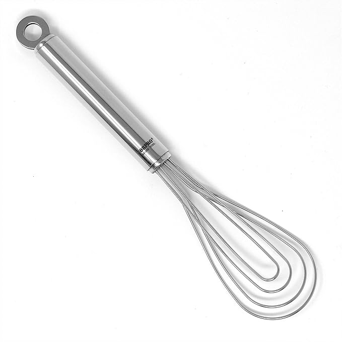 Norpro Flat Oval Whisk Stainless Steel, 9-Inch, Silver (2317)