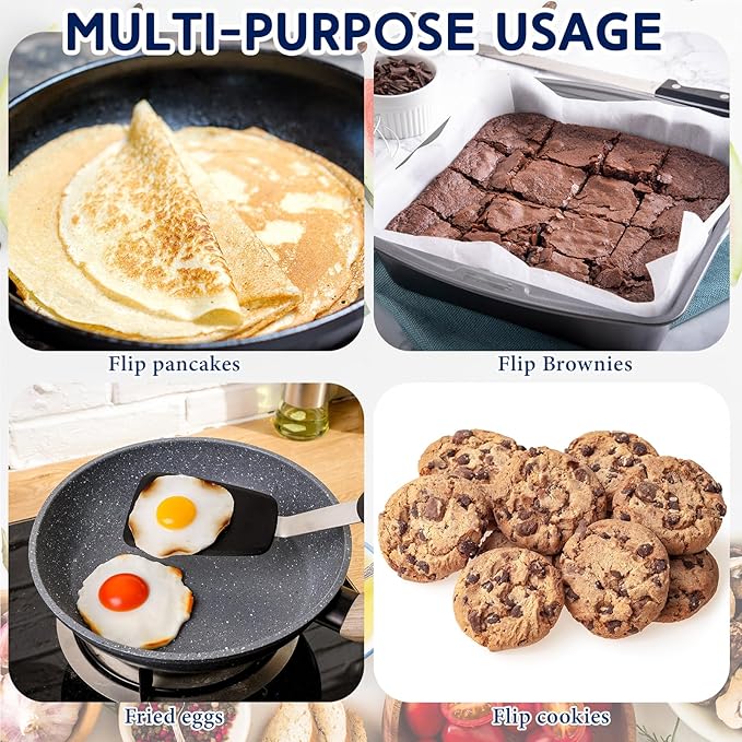 Medium Silicone Spatula Flexible Silicone Cookie Spatula Heat Resistant Medium Pancake Turner for Kitchen Use Nonstick Cookware No Scratch Cooking Flipper for Egg Pancake