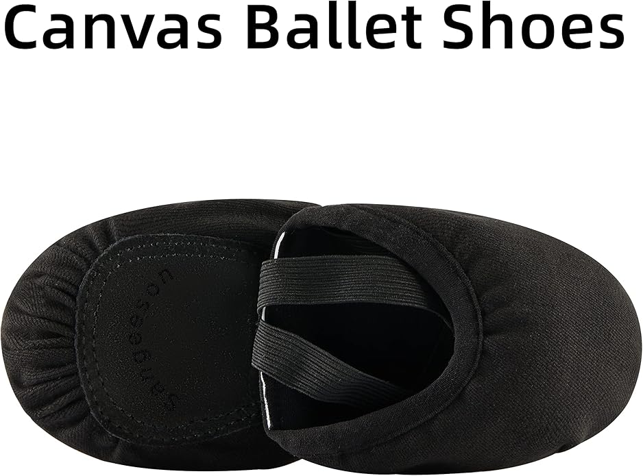 SANGEESON Half Sole Dance Shoes - Stretchy Canvas Pirouette Shoes for Ballet, Lyrical, Modern, Jazz Dance, and Contemporary