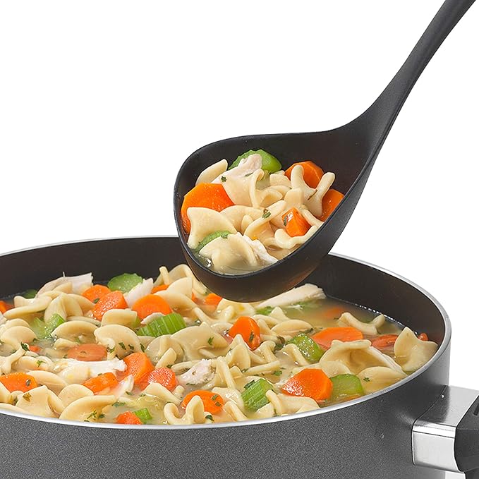 GoodCook Touch Ladle Nylon Heat-Safe Serving and Cooking Spoon, Black