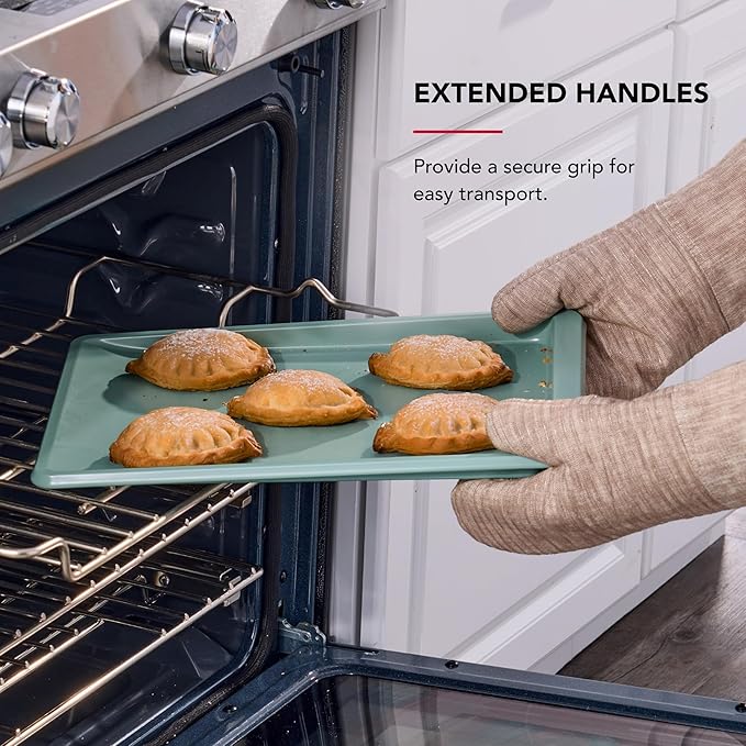 KitchenAid Nonstick Swiss Engineered Aluminized Steel Cookie Slider, Dishwasher Safe, 10 x 15 Inch, Cardamom