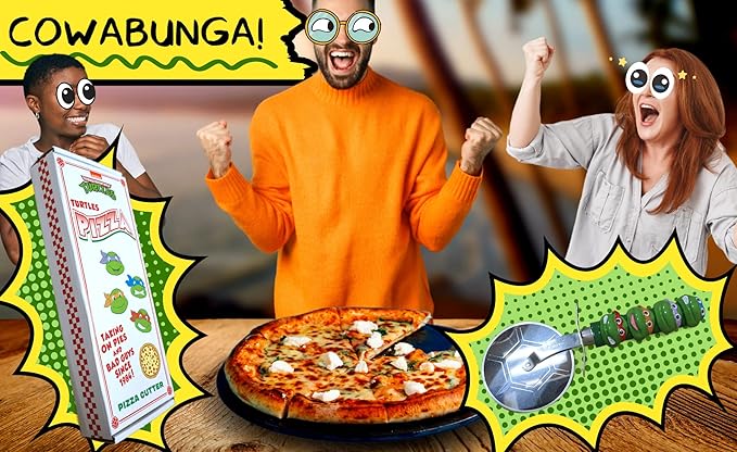 Teenage Mutant Ninja Turtles Pizza Cutter | TMNT Pizza Slicer | TMNT Pizza Wheel Cutter | TMNT Pizza Party Supplies | Officially Licensed