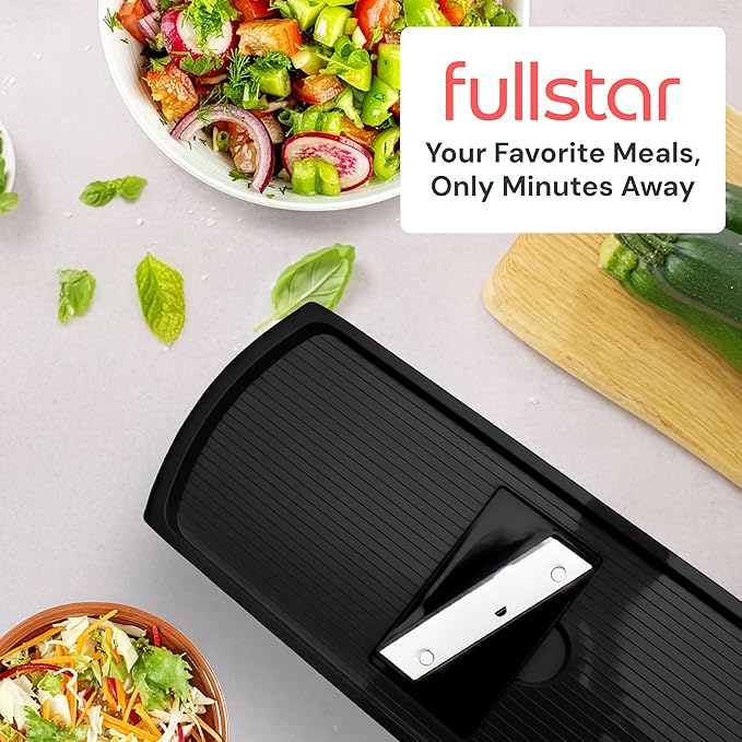 Fullstar The Original Pro Chopper - Vegetable Chopper and Mandoline Slicer, Food Chopper with Container, Fruit Cutter, Veggie Slicer, Kitchen Gadgets & Gifts, Home Essentials (6 in 1, Black)